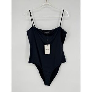 Grey Lab Black Spaghetti‎ Strap Bodysuit RS880T NWT Womens Large
